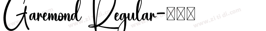 Garemond Regular字体转换